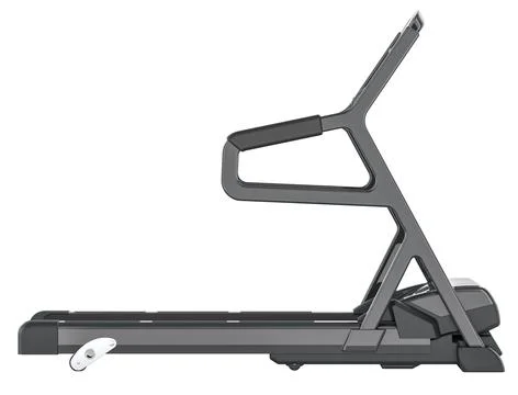 Walking treadmill, front side view. 3D rendering Stock Illustration