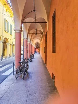 Walking under the arches Stock Photos