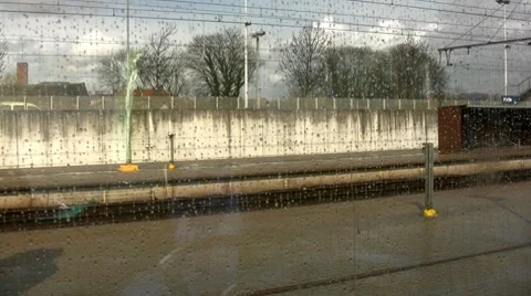 Walking under rain Stock-Footage 7767076