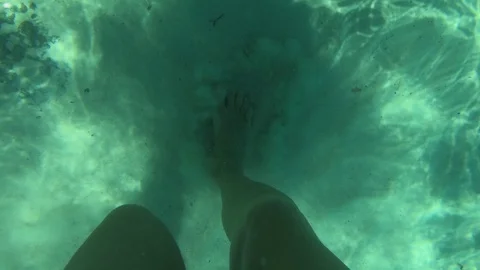 Walking underwater Stock-Footage 91293724