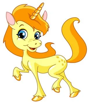 Walking unicorn Stock Illustration