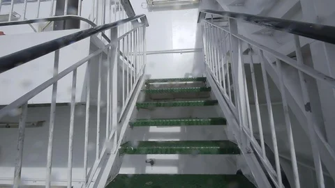 Walking upstairs on the ferry Video stock 87306185