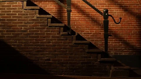 Walking upstairs old Stock Footage 87201559