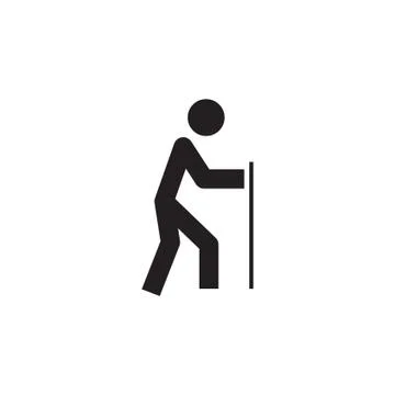 Walking vector icon logo design イラスト素材
