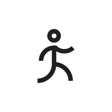 Walking vector icon logo design イラスト素材
