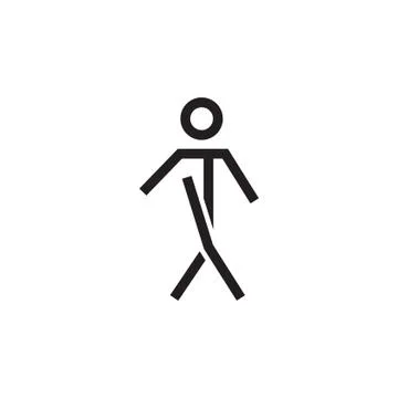 Walking vector icon logo design イラスト素材