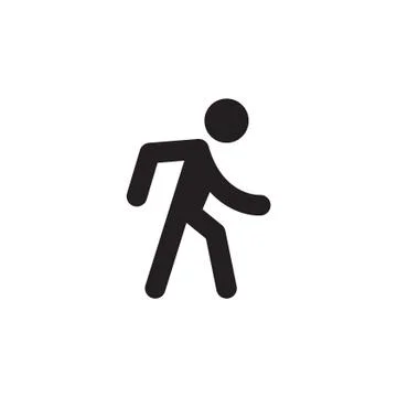 Walking vector icon logo design イラスト素材