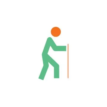 Walking vector icon logo design イラスト素材
