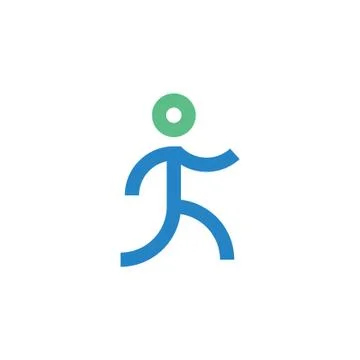 Walking vector icon logo design イラスト素材