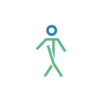 Walking vector icon logo design イラスト素材