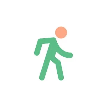 Walking vector icon logo design イラスト素材