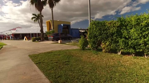 Walking View Through Port Lucaya Tourist Area, Freeport, Bahamas Stock Footage 99521655