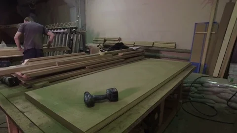 Walking on the warehouse Stock Footage 70709519