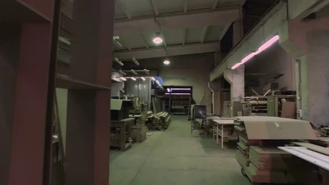 Walking on the warehouse Stock Footage 70709570