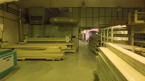 Walking on the warehouse Stock Footage 70709812