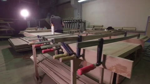 Walking on the warehouse Stock Footage 70709984