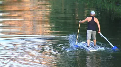 Walking on water Stock Footage 11173755