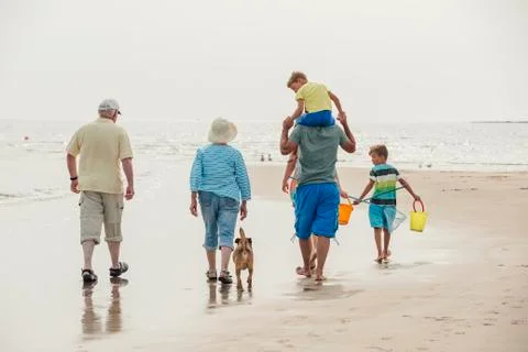 Walking to the Water's Edge Stock Photos
