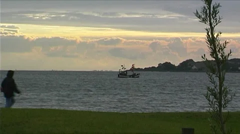 Walking the Waterside Video stock 3791231