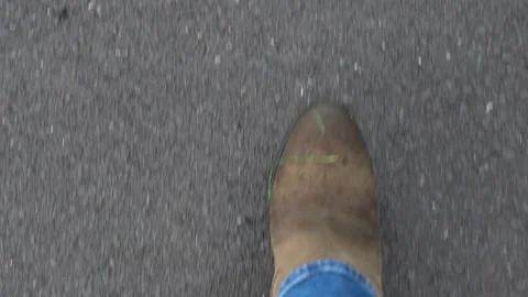 Walking Western Boots Slow Motion Stock Footage 163905189