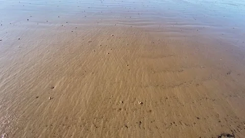 Walking on wet sand Video stock 149685273