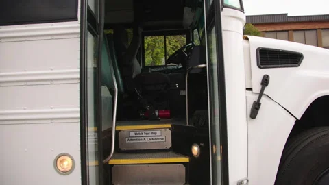 Walking onto a white prison bus Stock Footage 164395640