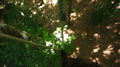 Walking on the wire Stock Footage 33960552