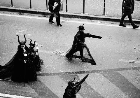 Walking witches Stock Photos