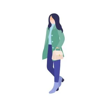Walking Woman Stock Illustration