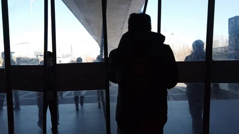 Walking to work at JD Head Office in Beijing China 스톡 동영상 123097331