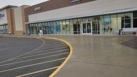 Walking Xfinity Mobile Phone Store Parking Lot Building Stock Footage 219116196