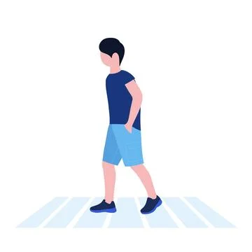 Walking young man Stock Illustration