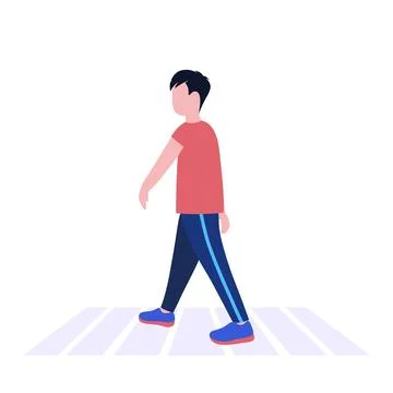 Walking young man Stock Illustration