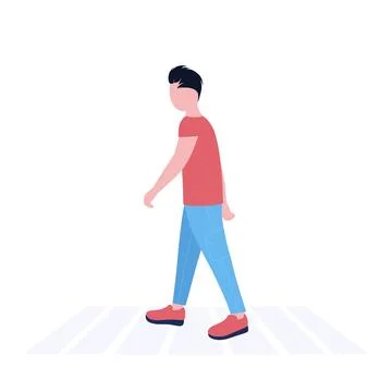 Walking young man Stock Illustration