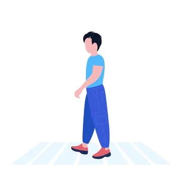 Walking young man Stock Illustration