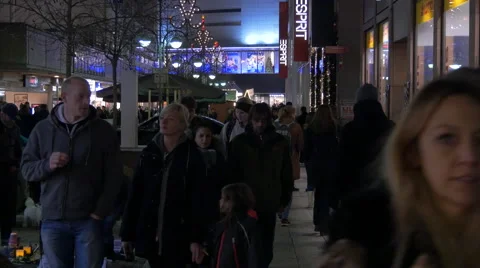 Walking on Zeil street, near Esprit store on Christmas in Frankfurt ... Walking on Zeil street, near Esprit store on Christmas in Frankfurt ...