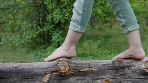 Walks barefoot Stock Footage 301329521