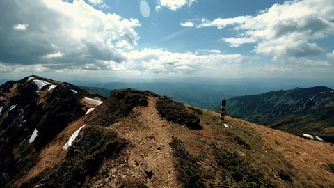 Walks the mountains Stock Footage 95237288