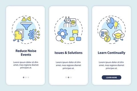 Walkthrough AI ops with thin linear icons concept Ilustración de archivo