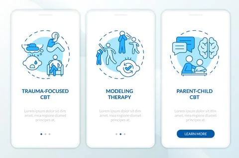 Walkthrough behavioral therapy with line icons concept Ilustración de archivo