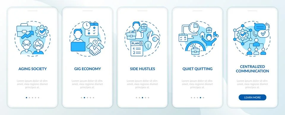 Walkthrough challenges of cognitive computing with concept Stock Illustration