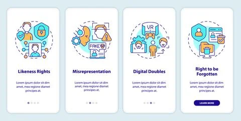 Walkthrough cyber law with thin line icons Ilustración de archivo