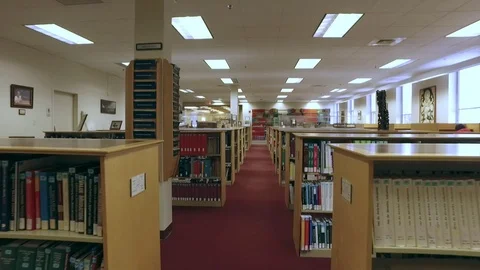  Walkthrough Library Pov Stock Footage 89802962
