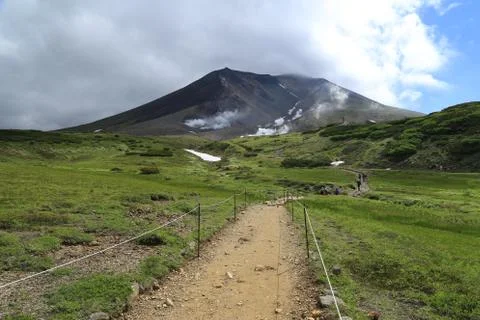 Walkway to Asahidake Stock Photos