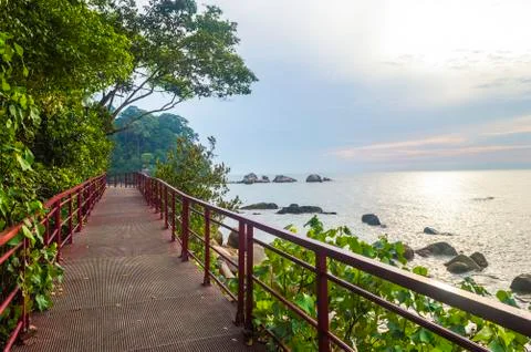 Walkway to beach Foto stock