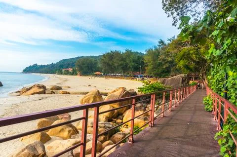 Walkway to beach Stock Photos