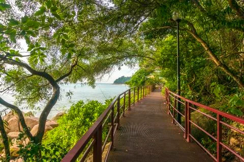 Walkway to beach Foto stock