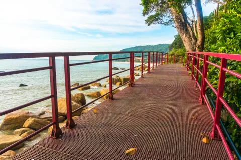 Walkway to beach Stock Photos