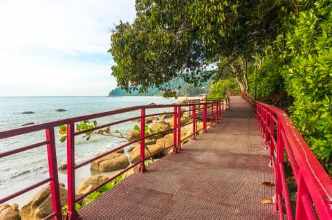 Walkway to beach Foto stock