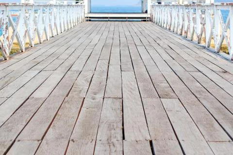 Walkway on the bridge Stock Photos